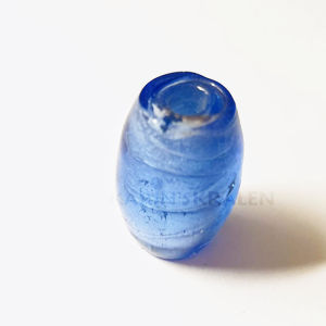 Glaskralen Blauw Cilinder 21mm