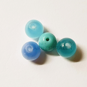 Glaskralen Blauw-Mixkleur Rond 5mm