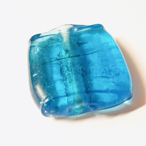 Glaskralen Blauw Plat 27mm