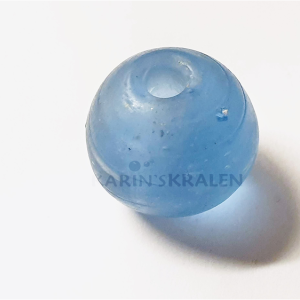 Glaskralen Blauw Rond 21mm