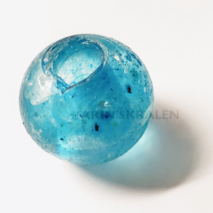 Glaskralen Blauw Rond 21mm